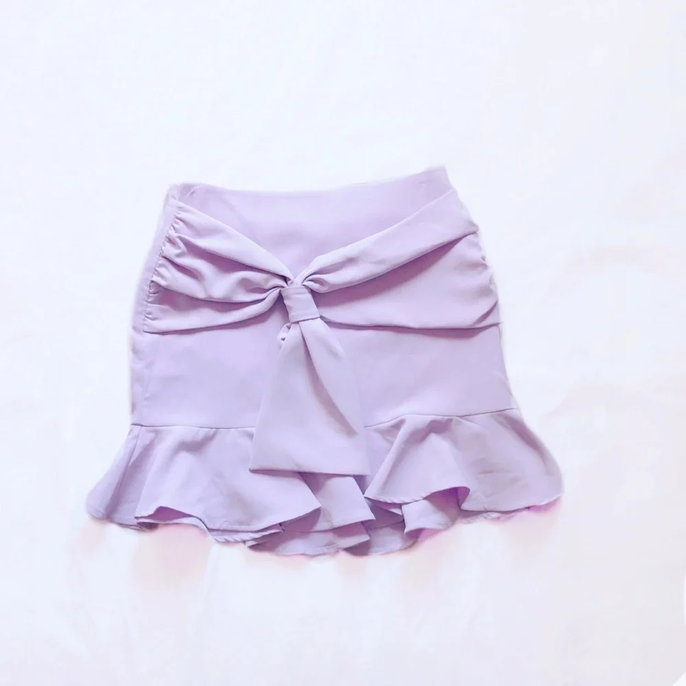 revolve song of style ⋆ ruffle lilac skirt